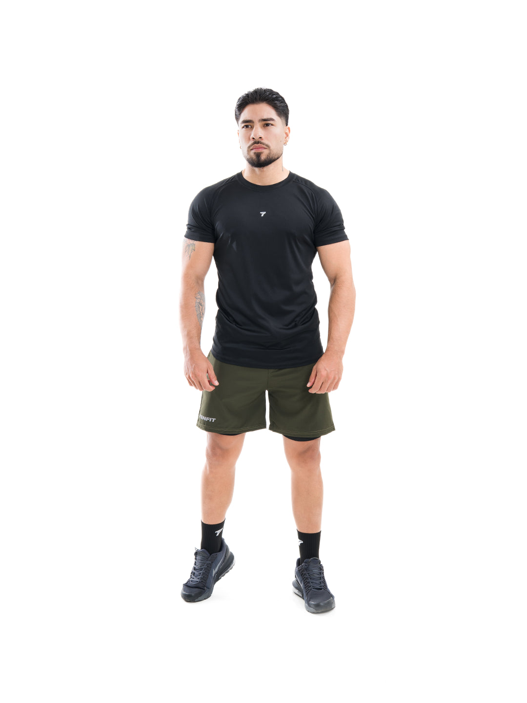 Pantaloneta Deportiva de Hombre Nitro-Fit M5- Verde Militar