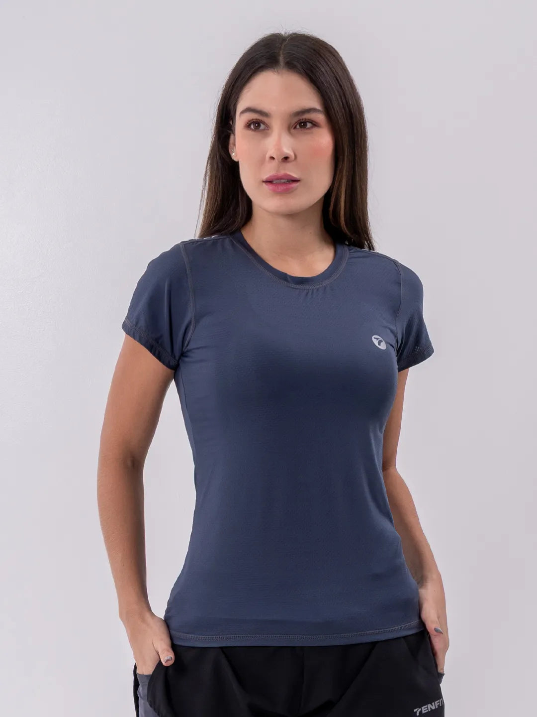 CAMISETA QUICK DRY DAMA -AZUL TURQUI