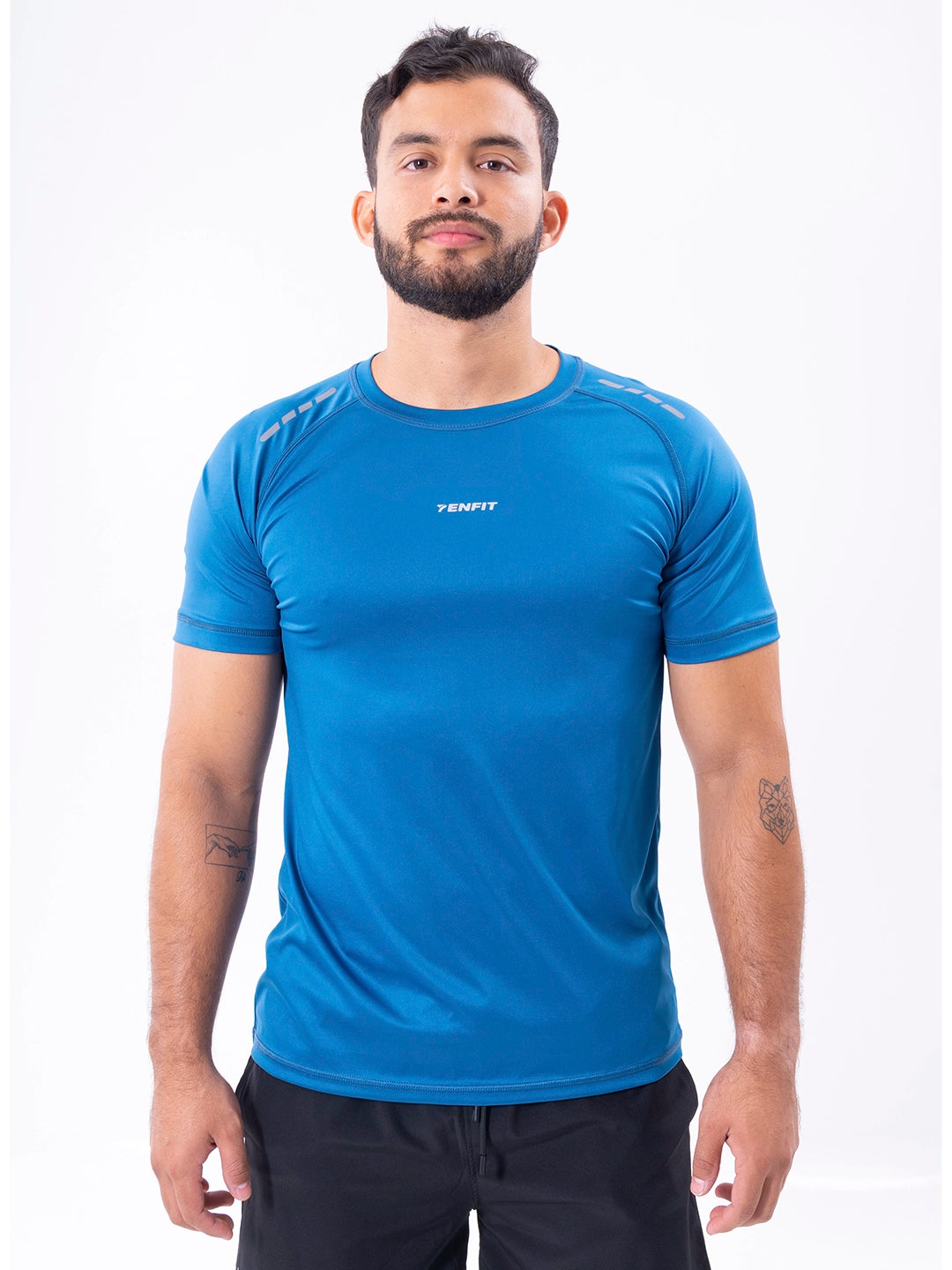 Camiseta Regular Fit Deportiva de Hombre - Azul Petroleo
