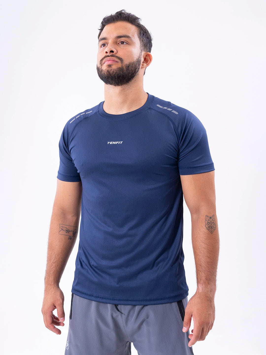 Camiseta Regular Fit Deportiva de Hombre - Azul Turqui