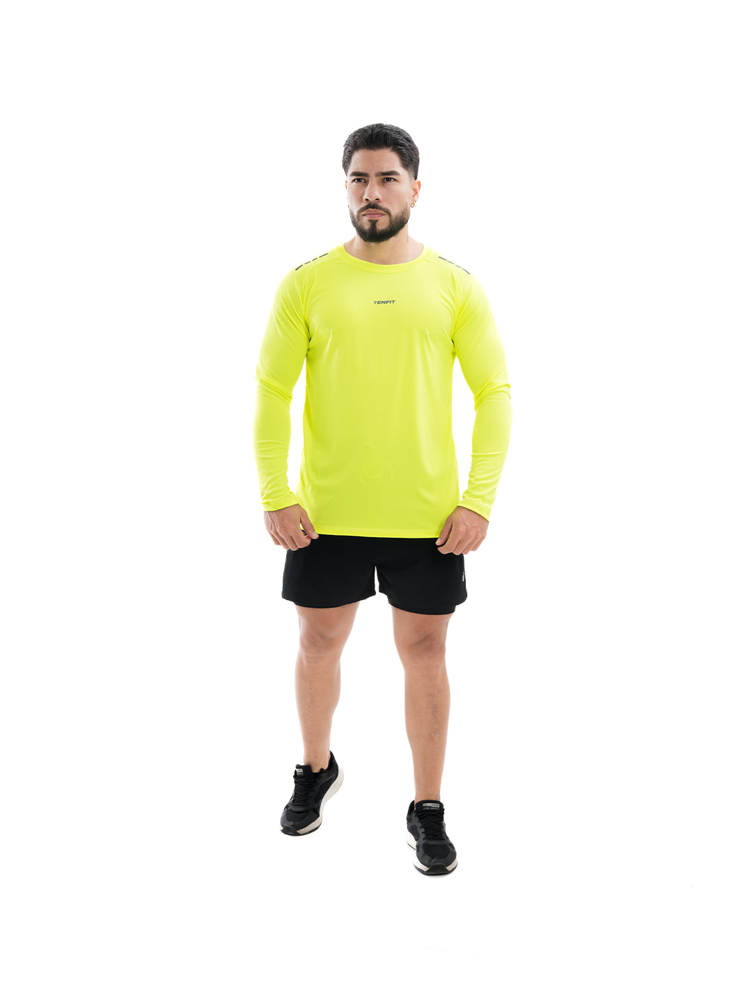Buzo Regular Fit Deportivo de Hombre - Amarillo Neon