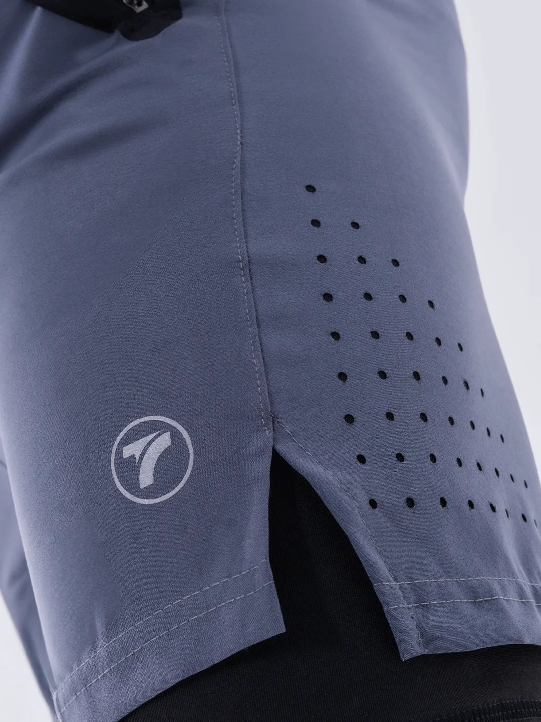 Pantaloneta Track Plus Size - Gris Oscuro