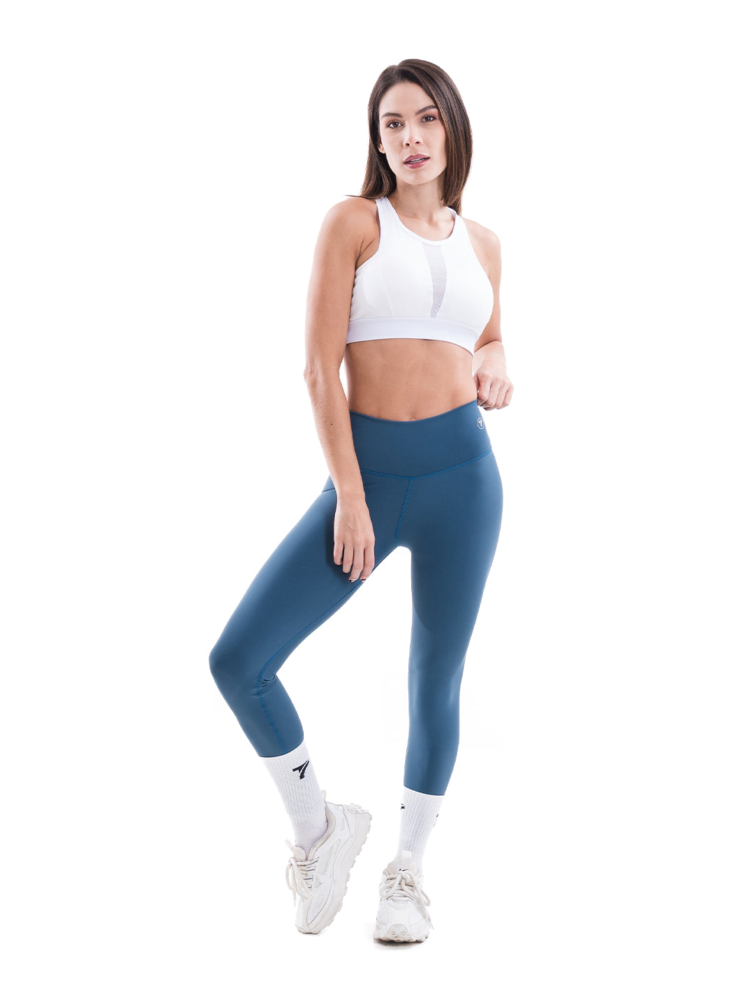 Leggins Deportivos Nylon - Azul Petroleo
