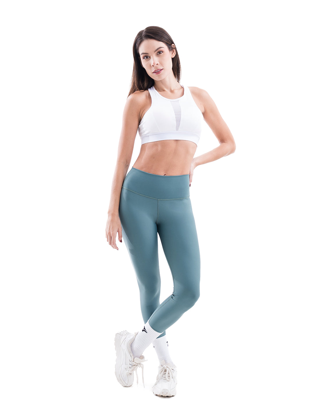 Leggins Deportivos Nylon - Verde Oliva Oscuro