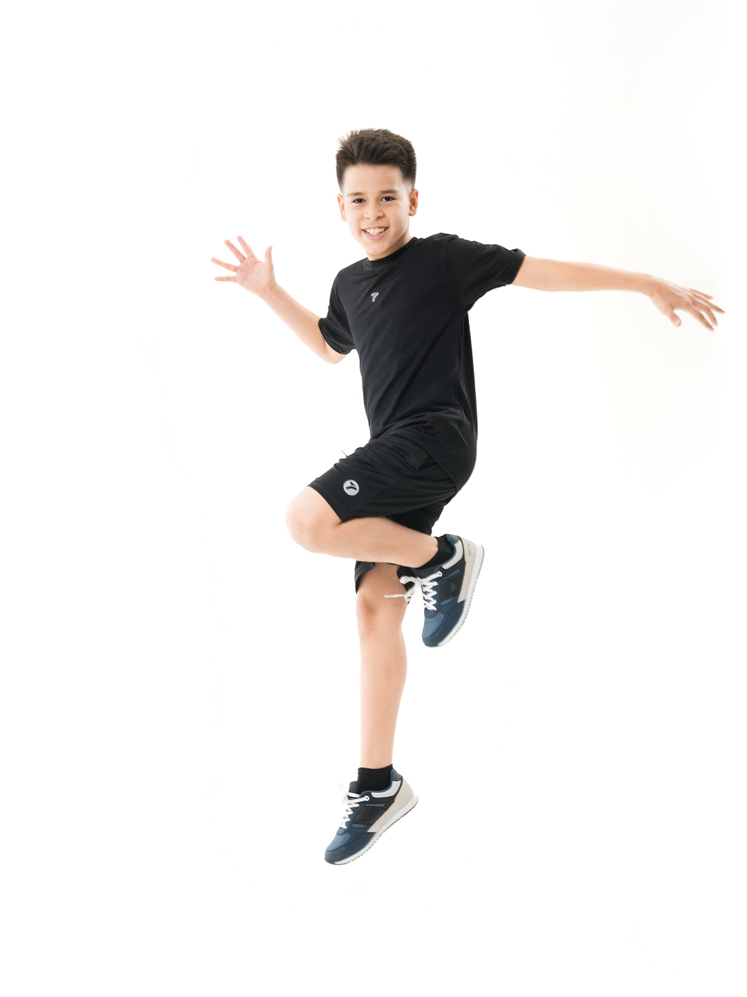 Camiseta Running Deportiva Junior de Niño - Negro