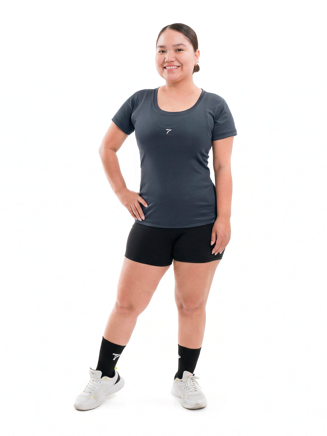 Blusa Deportiva Plus Size Evolution-Gris Oscuro