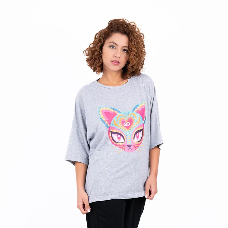OVERSIZE BIEBER - CAT - GRIS JASPE MEDIO