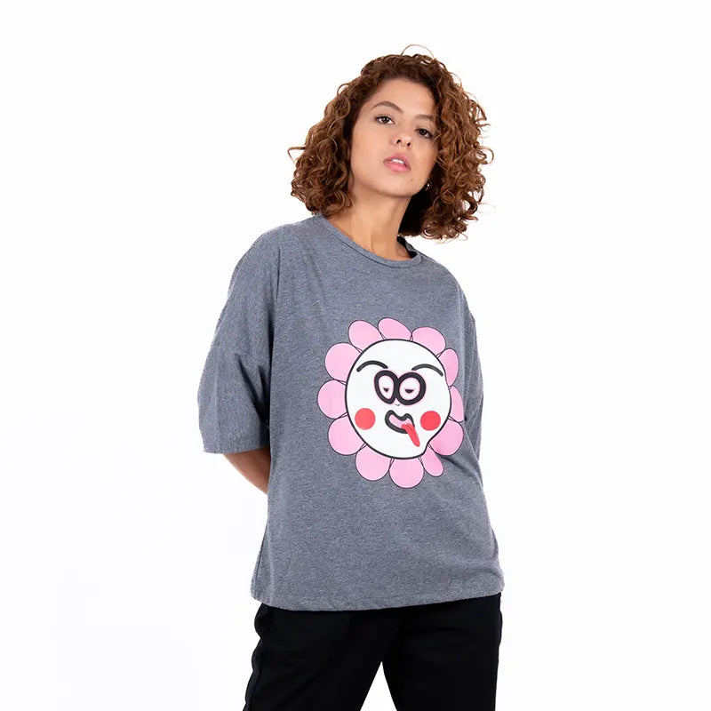 OVERSIZE BIEBER - CLOWN - GRIS JASPE OSCURO