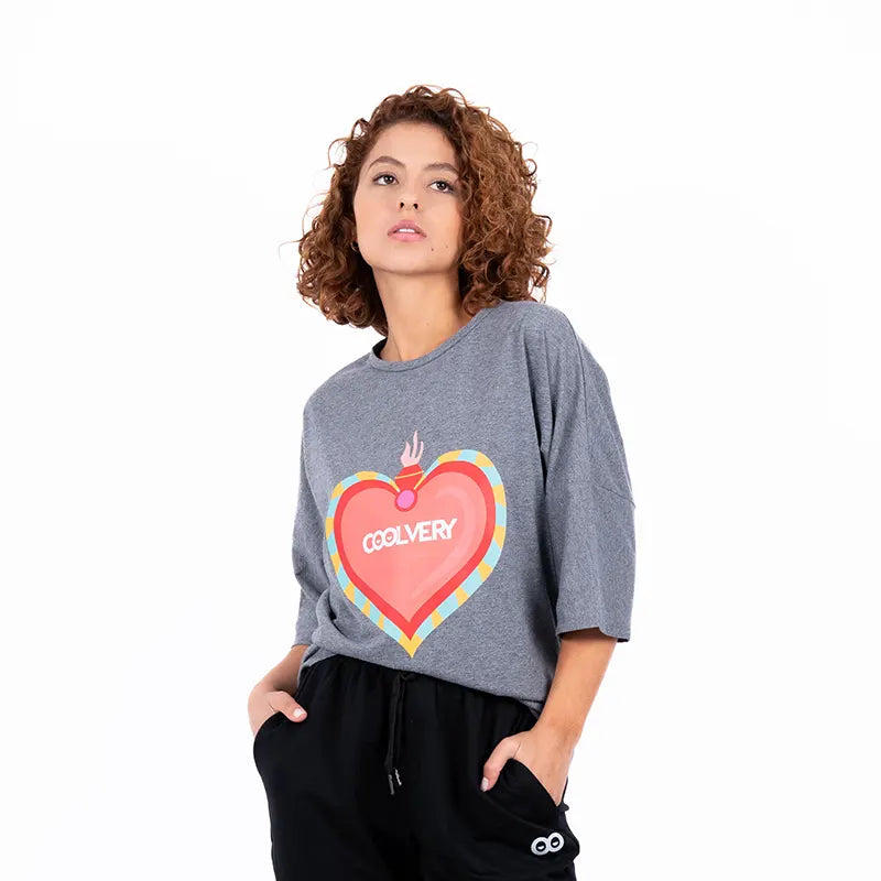 OVERSIZE BIEBER - PASION - GRIS JASPE OSCURO