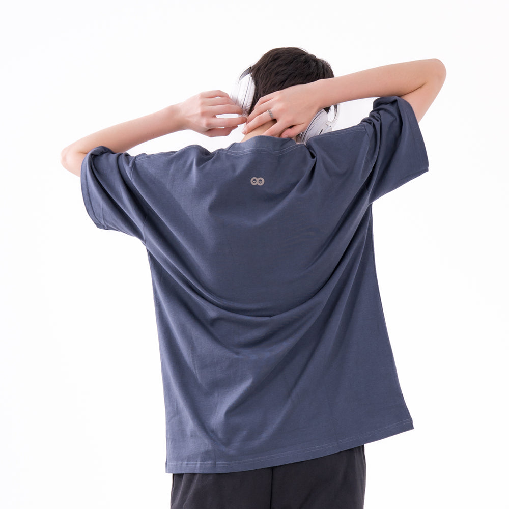 Camiseta Oversize de Hombre Drake - Gris Oscuro