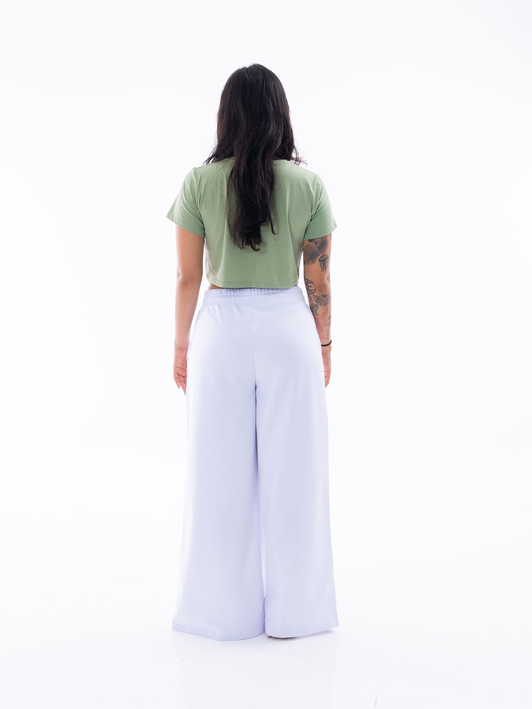 CAMISETA CROP TOP KIM - VERDE OLIVA