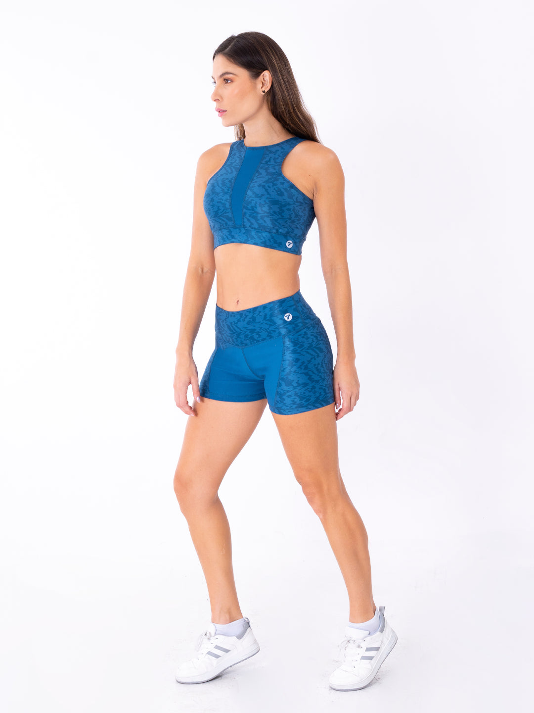 TOP SUBLIMADO STYLISH C001 - AZUL PETROLEO