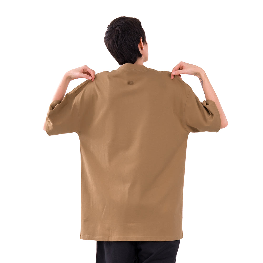 Camiseta Oversize de Hombre Drake - Caqui Claro