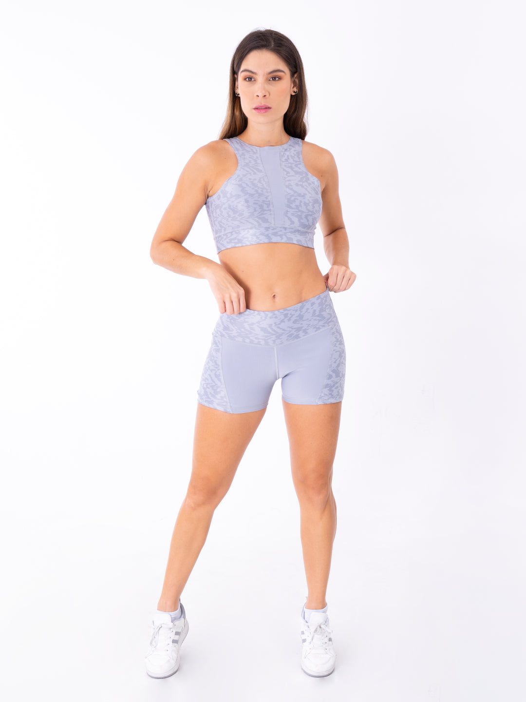 TOP SUBLIMADO STYLISH C001 - GRIS CLARO