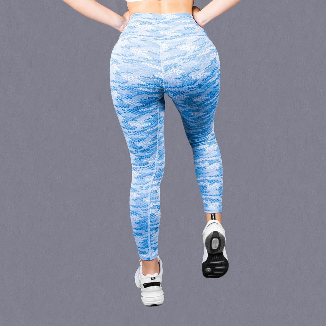 LEGGINS SNAKE-AZUL CELESTE