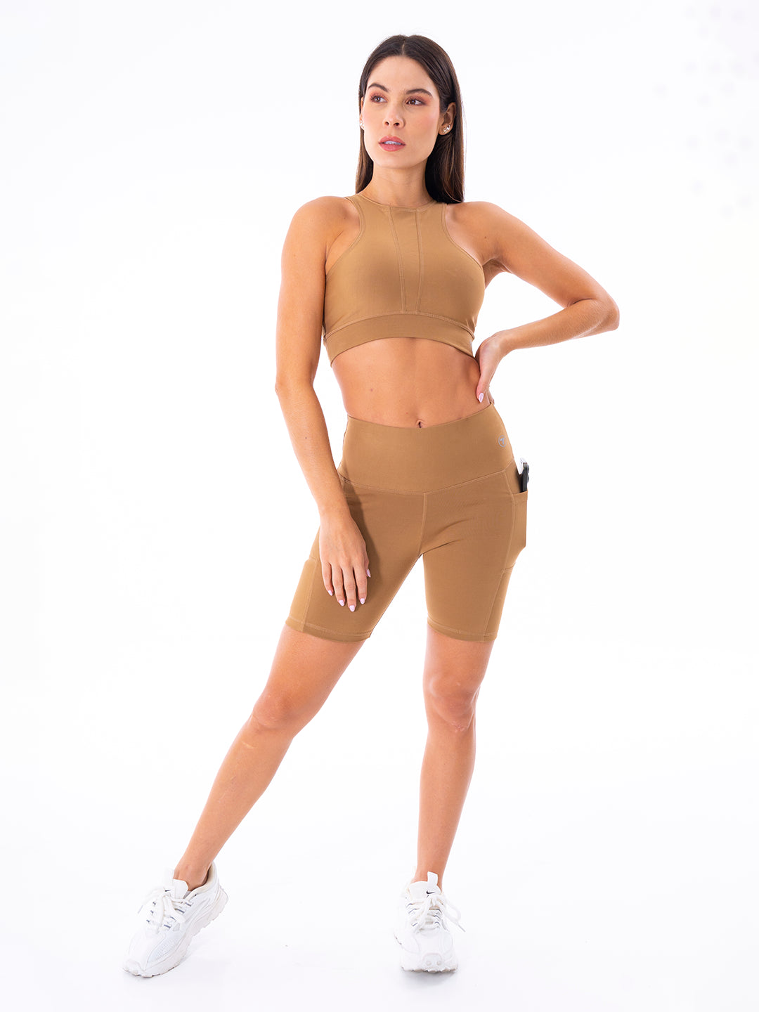 Short Media Pierna con Bolsillo Clasic - Caqui Oscuro