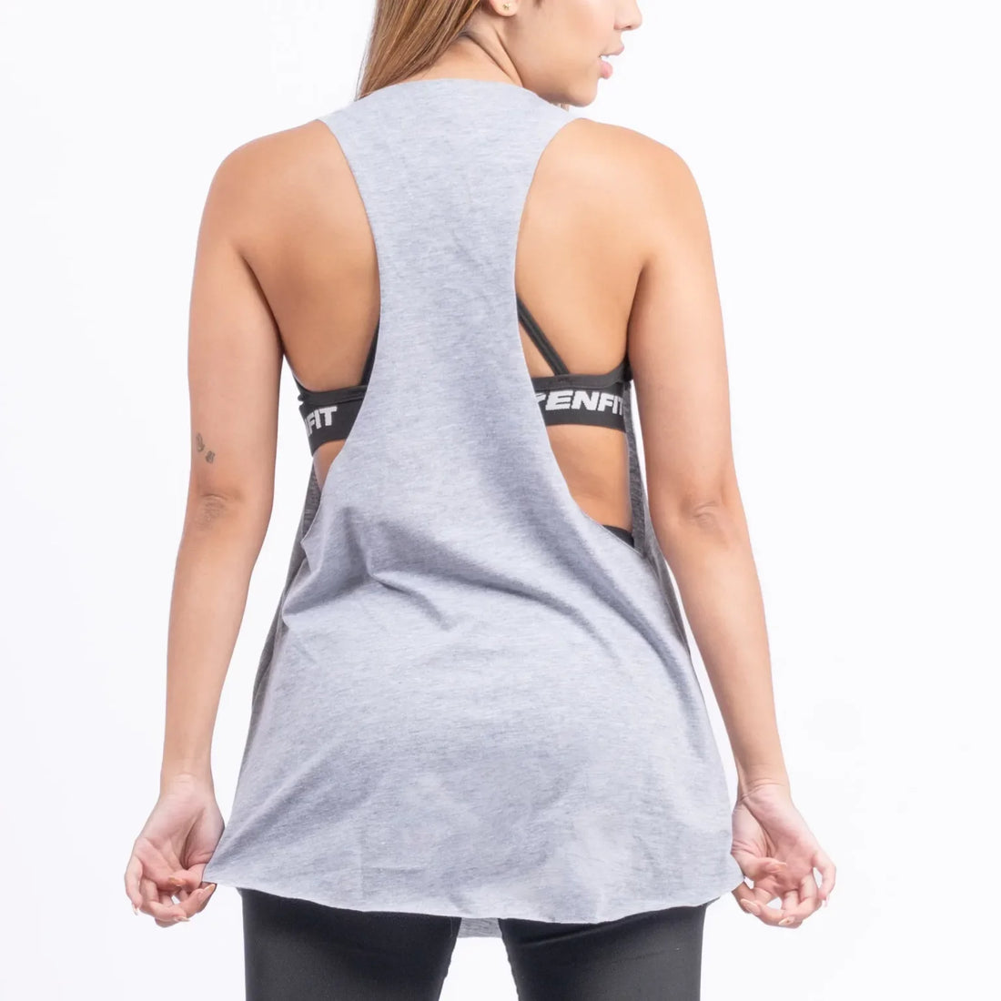 CAMISILLA ALGODÓN DAMA,GRIS JASPE MEDIO